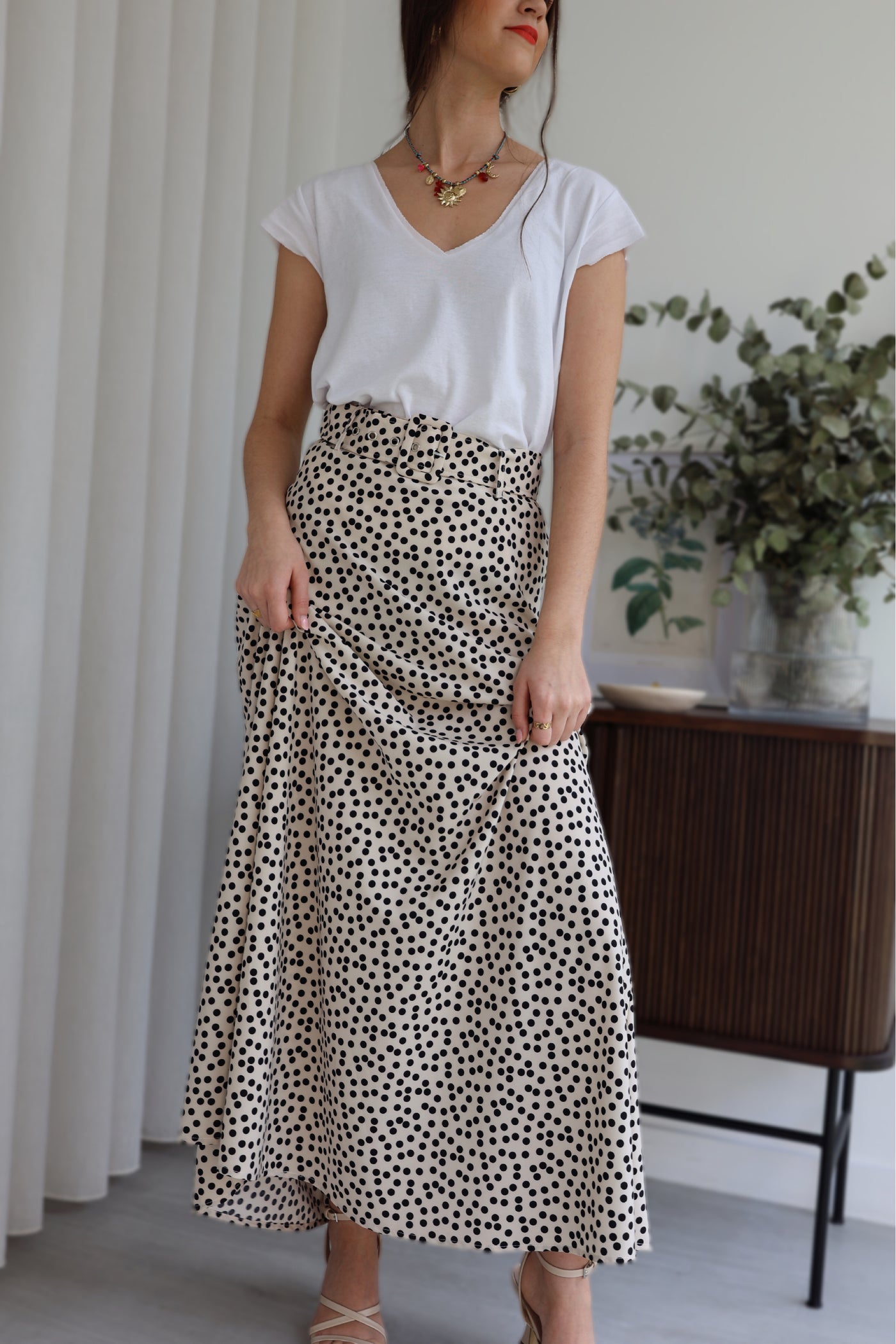 Elena polka dot skirt