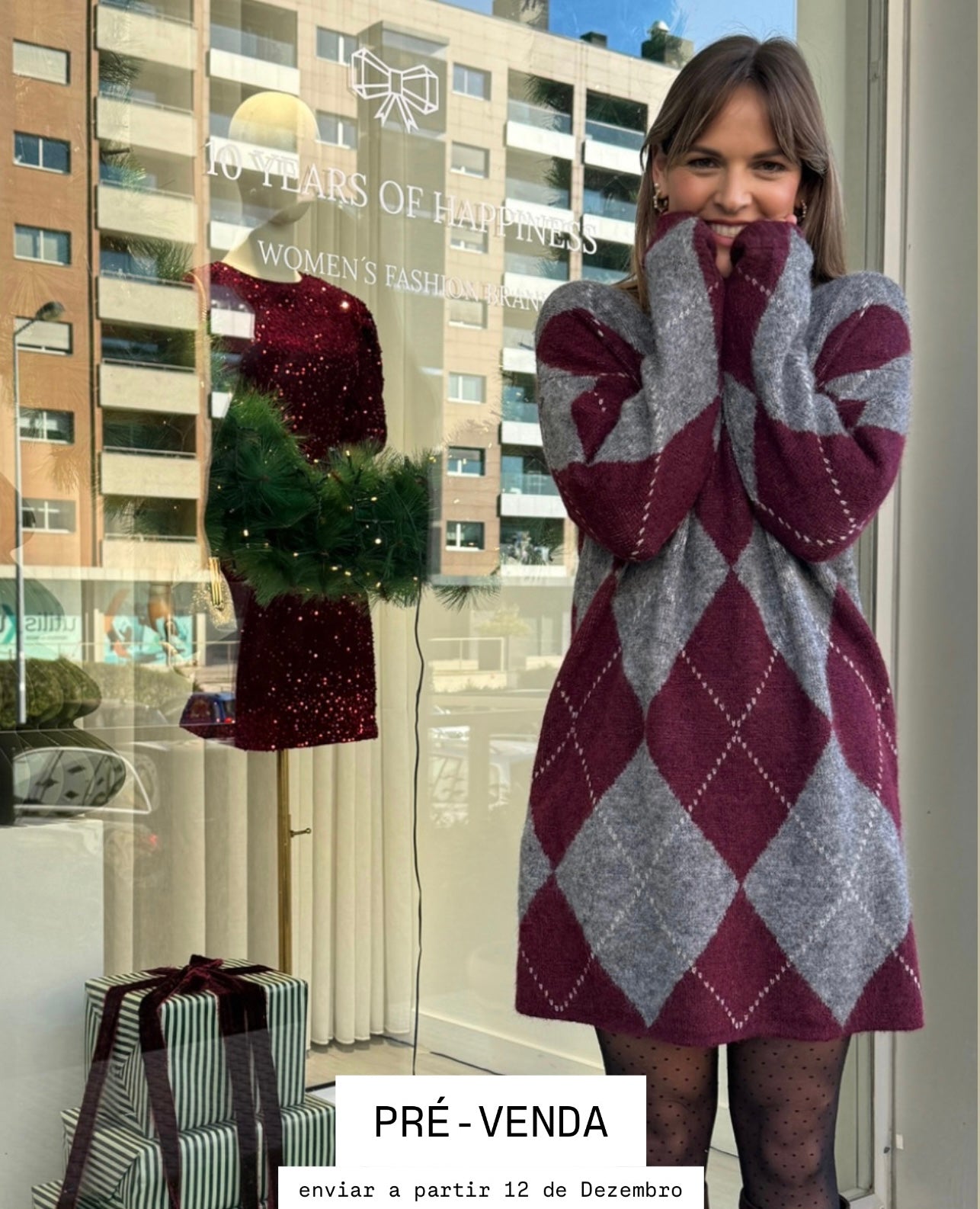 Vestido bordô Monique