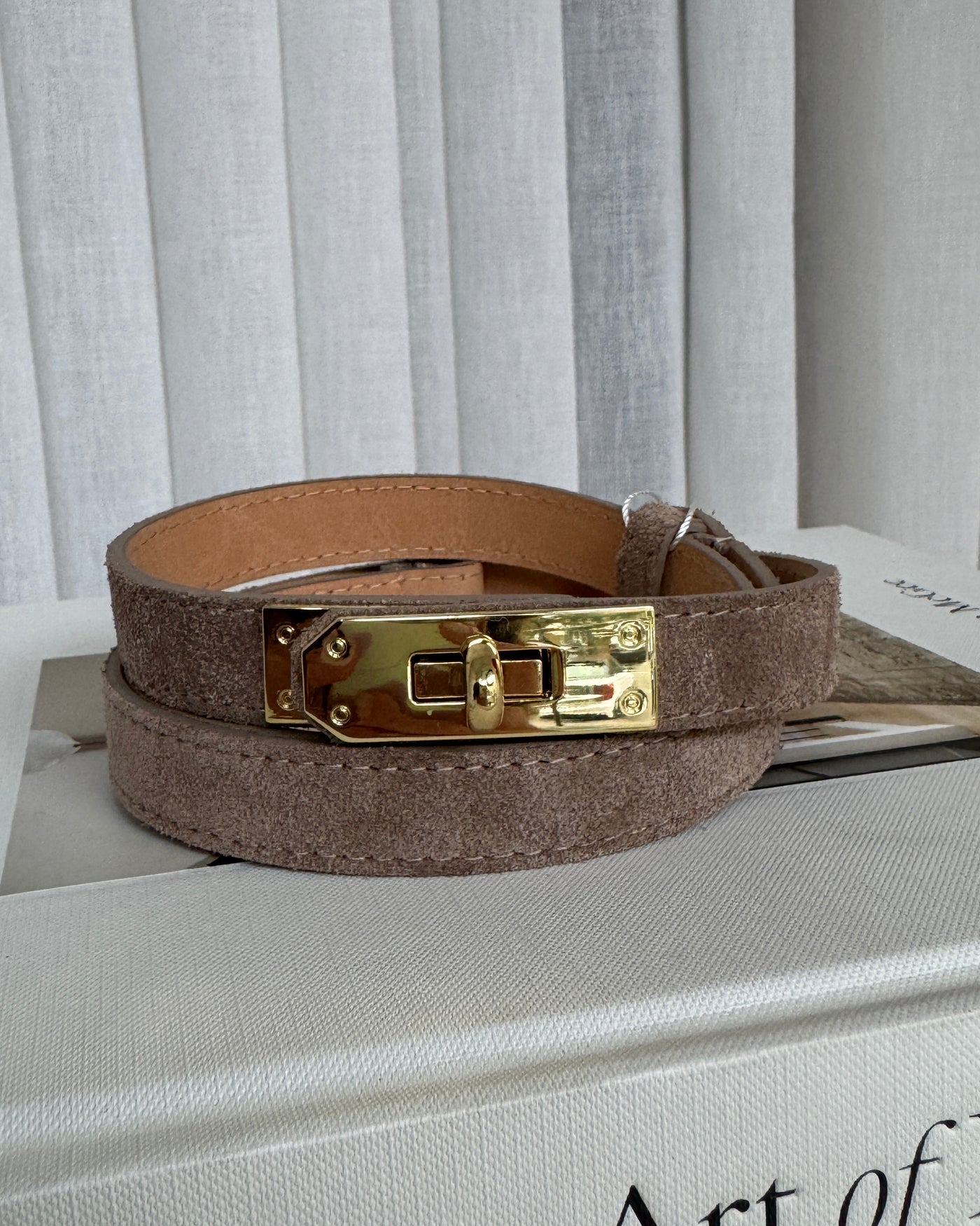 Cinturón de cuero marrón Noa