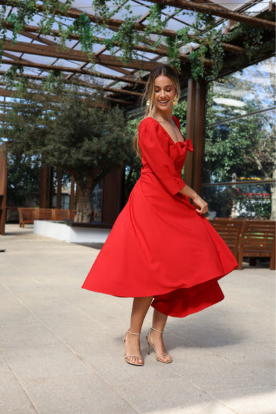 vestido rojo marieta