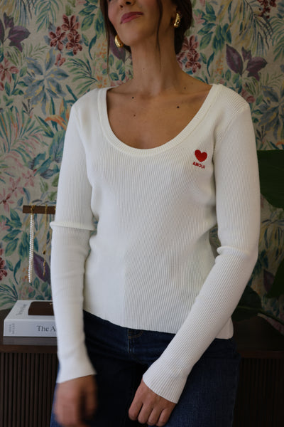 Jane white sweater