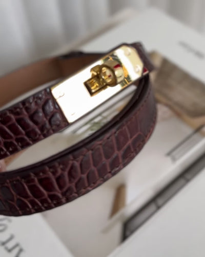 Noa brown textured belt