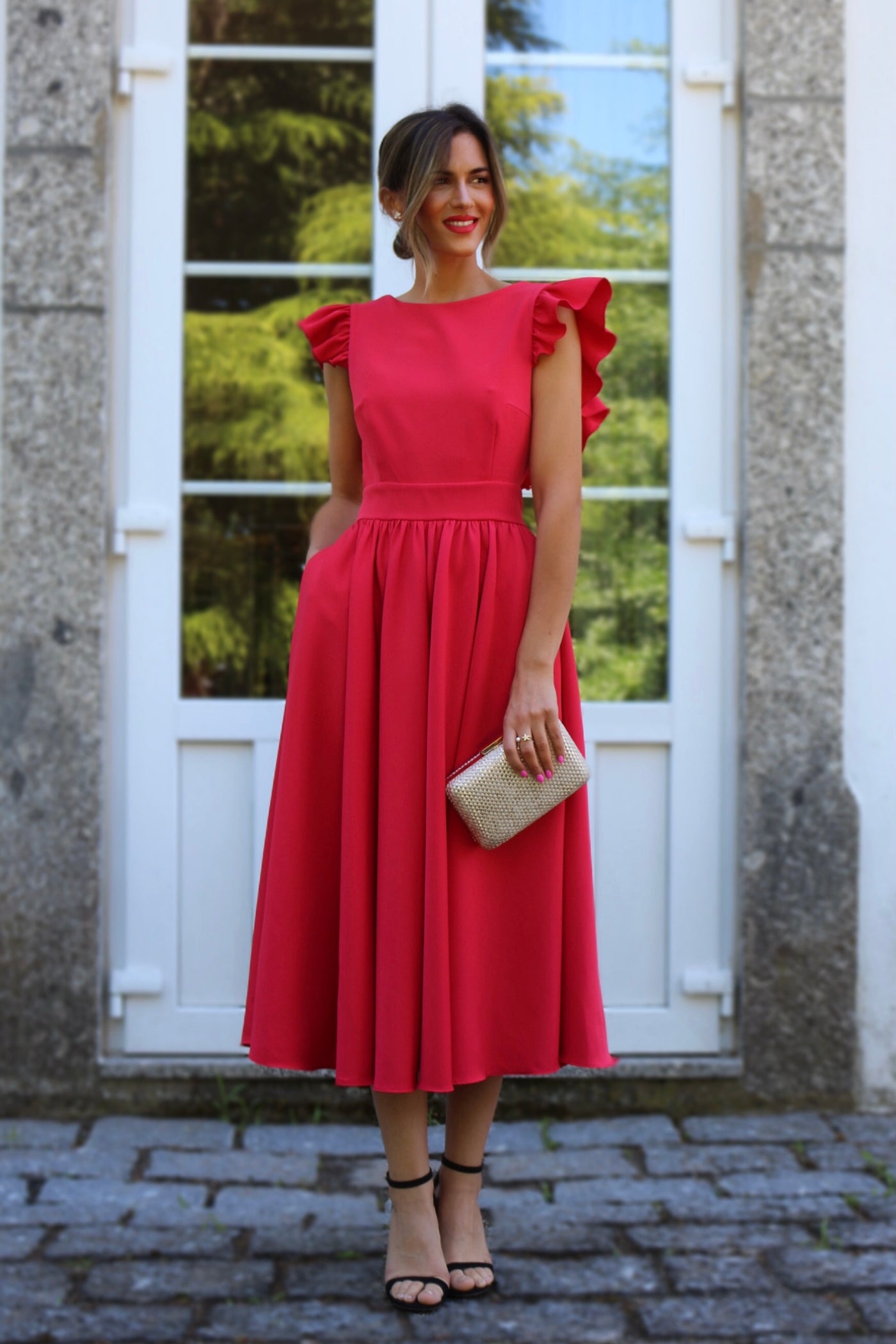 Vestido vermelho Constanza