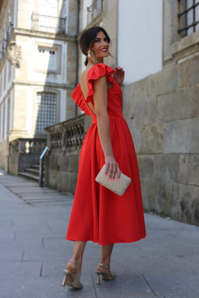 Vestido coral Constanza